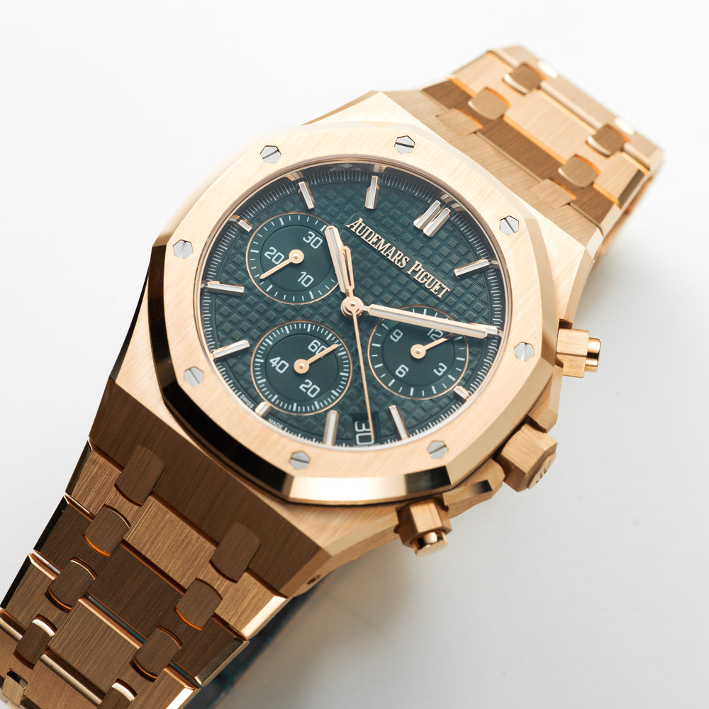 Rose gold ap shop royal oak chrono